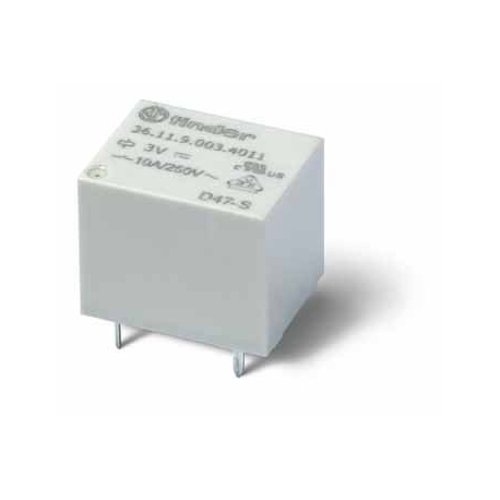 Miniaturowy przekaźnik do obwodów drukowanych 1P 10A 24V DC styki AgSnO2, wykonanie szczelne RTIII